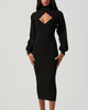 Jodie Sweater Dress In Black - thumbnail