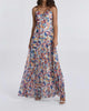 Printed Long Maxi Dress in Blue Donna - thumbnail