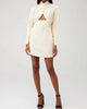 Emilio Longsleeve Mini Dress In Oyster - thumbnail