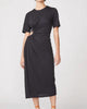 Supima Slub T-Shirt Dress In Black - thumbnail