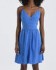 Front Buttons Dress In Blue - thumbnail
