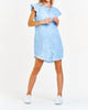 Zayn Emb Dress In Blue - thumbnail