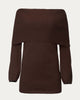 Off-The-Shoulder Sweater Dress in Chocolate - thumbnail