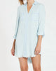 Everly Button Front Dress in Denim Blue - thumbnail