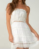 Resort21 Dress Strapless Crochet in White - thumbnail