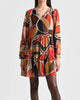 Bomb Fire Tiered Long Sleeve Dress In Off White - thumbnail