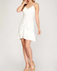 Ruched Mini Dress In White - thumbnail