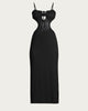 Ruched Cutout Maxi Cover Up in Black - thumbnail
