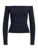 Off-Shoulder Top in Navy - thumbnail