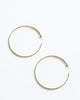 Rectangle Step Pattern Hoops in Gold - thumbnail