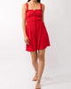Plus Sleeveless Ruched Mini Dress In Red - thumbnail