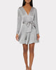 Liv Solid Pleat Dress In Silver - thumbnail
