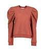 Laurent Puff Sleeve Sweatshirt in Copper - thumbnail