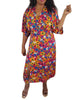 Floral Print Midi Dress in Multi - thumbnail