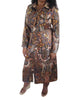 Long Sleeve Maxi Shirt Dress in Paisley - thumbnail