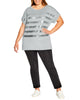 Maddie Sequin Striped Top - thumbnail