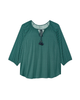 Ondine 3/4 Sleeve Peasant Blouse with Tassels - thumbnail