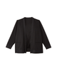 Leslie Long Sleeve Ponte Cardigan with Woven Trim - thumbnail