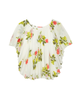 Lexie Short Sleeve Mixed Media Blouse - thumbnail