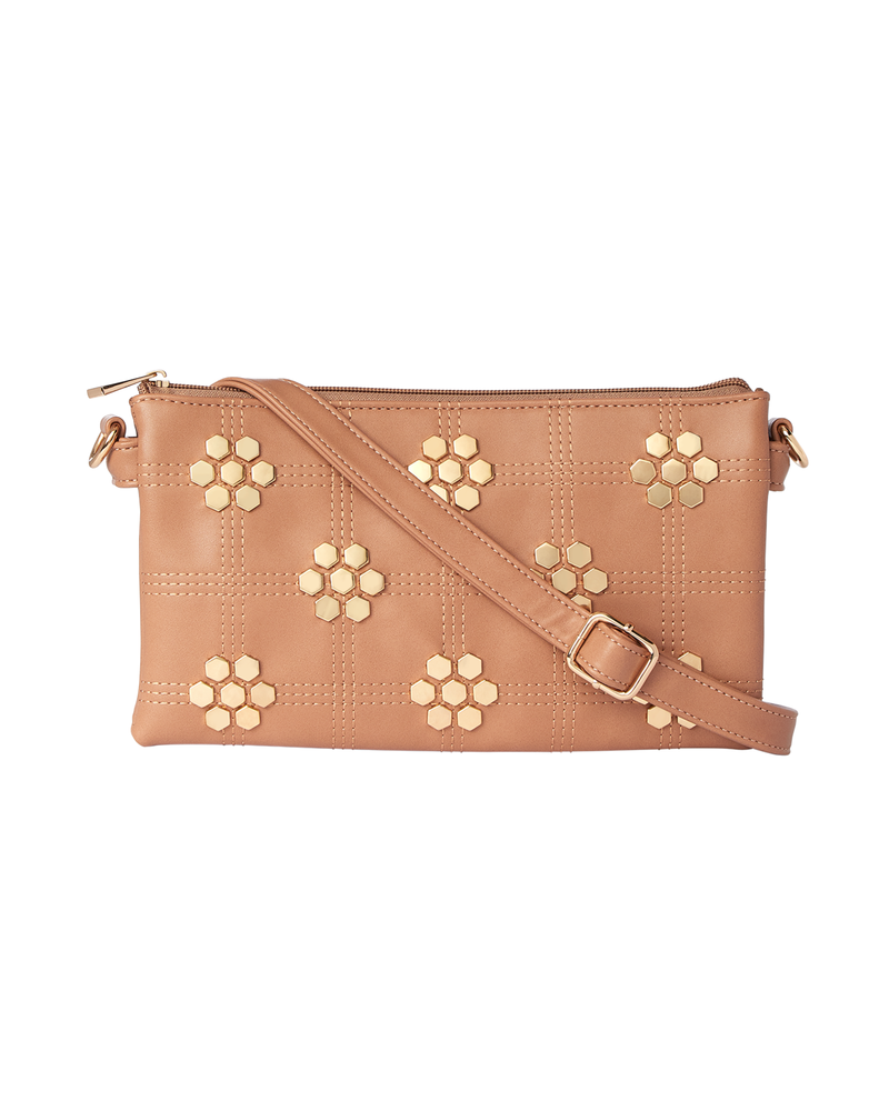 Bengal Clutch | Tan / Gold