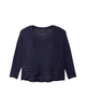 Midori Long Sleeve Lace Up Pull Over - thumbnail
