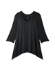 Christine 3/4 Sleeve V-Neck Hardware Sharkbite Top - thumbnail
