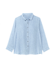 Rosaria 3/4 Sleeve Rolled Sleeve Button Back Button Down - thumbnail