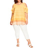 Stevie Cold Shoulder Frill Top - thumbnail