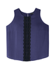 Clara Sleeveless Lace Trim Blouse - thumbnail