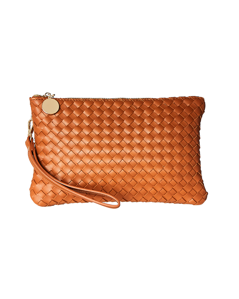 Joanie Woven Wristlet | Tan