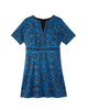 Nile Elbow Sleeve Drop Shoulder Fit and Flare Dress - thumbnail