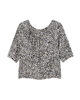 Paloma Tied Collar 3/4 Sleeve Blouse - thumbnail