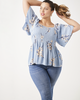 Carmen Floral-Print Smocked Peplum Blouse - thumbnail
