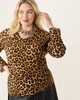 Jillian Animal-Print V-Neck Sweater - thumbnail