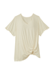 Jasmine Knotted VNeck Tee - thumbnail