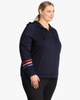 Oxford Striped-Sleeve Hoodie - thumbnail