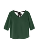 Arelis 3/4 Blouson Sleeve Blouse with Tie Back - thumbnail