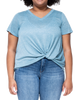 Lia Twist Hem Tee - thumbnail