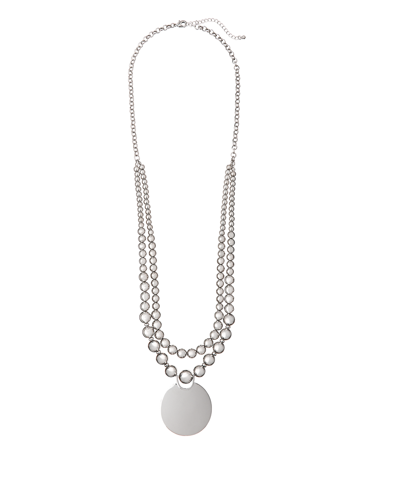 Zander Beaded Necklace | Silver