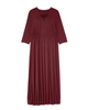 Pearland 3/4 Sleeve Cutout Neck Maxi Dress with Elastic Waist - thumbnail