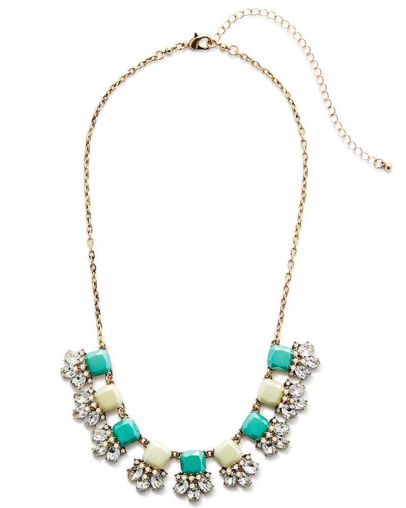 Kiera Statement Necklace | Gold / Turquoise