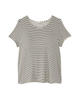 Tillie Short Sleeve Knit Tee with Woven Back - thumbnail