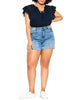 Wafa Chic Denim Cotton Short - thumbnail