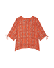 Gila Woven Tie Sleeve Top - thumbnail