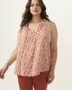 Brielle Tie-Neck Printed Sleeveless Popover Top - thumbnail