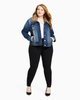 Tarragon Faux Fur Collar Denim Jacket - thumbnail