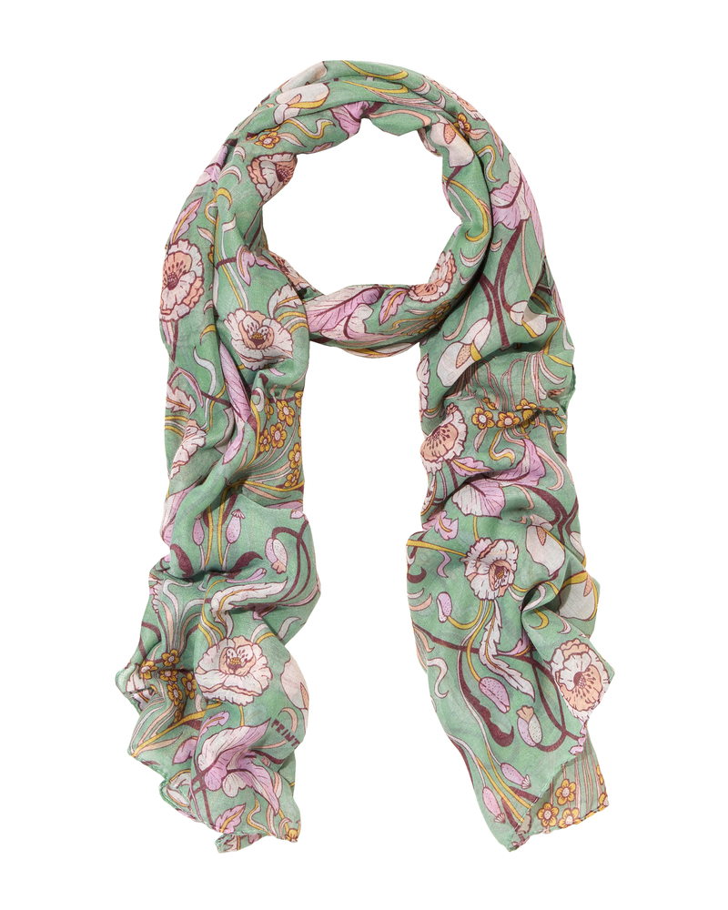 Stella Floral Scarf | Light Green