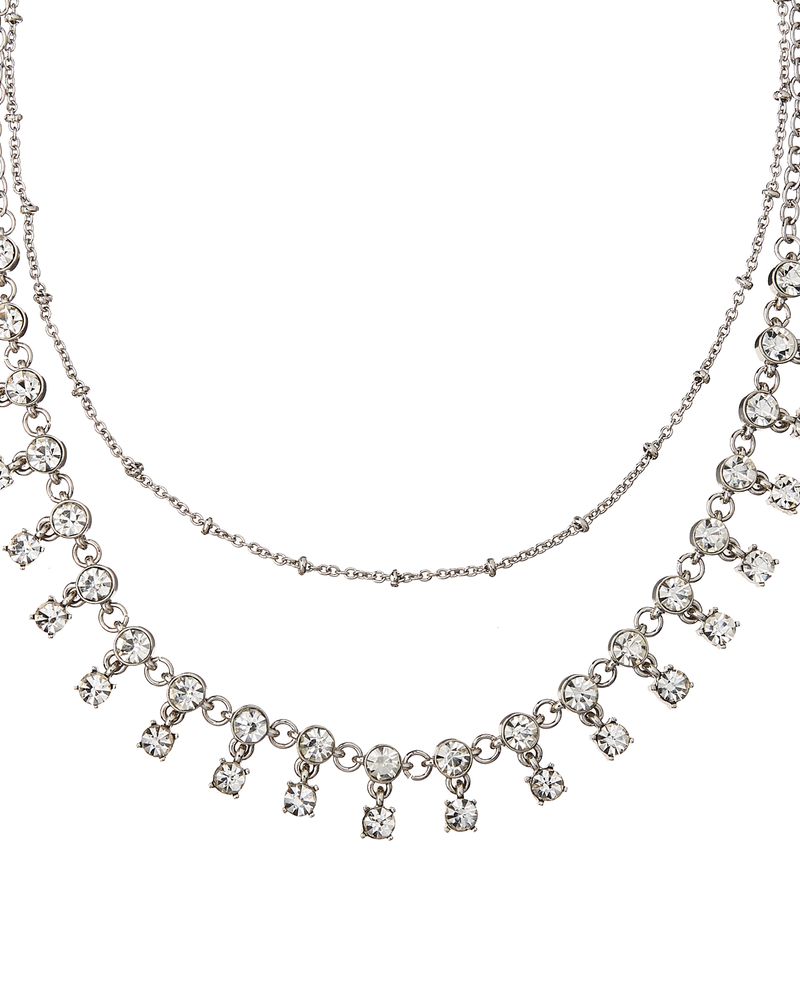 Ray Shine Statement Necklace | Silver