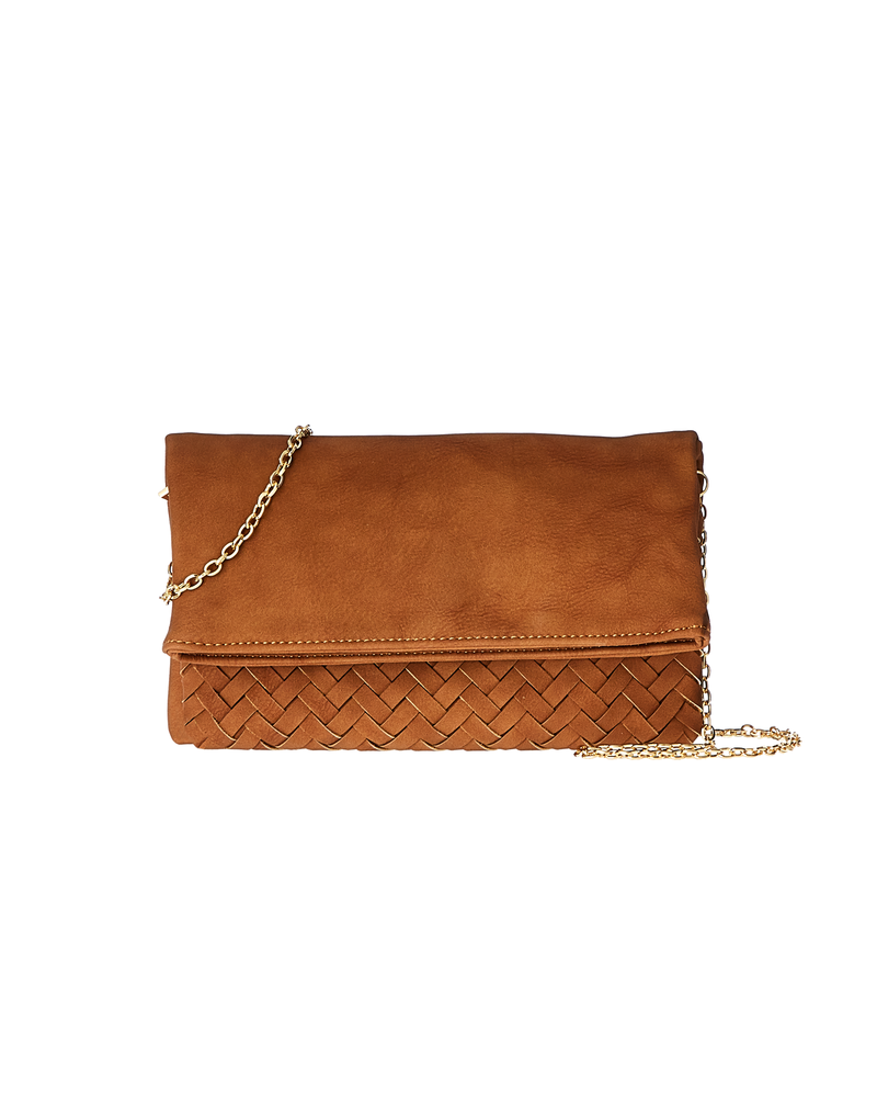 Macayle Woven Vegan Leather Bag | Tan