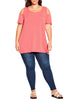 Claire Cold Shoulder Basic Tunic - thumbnail